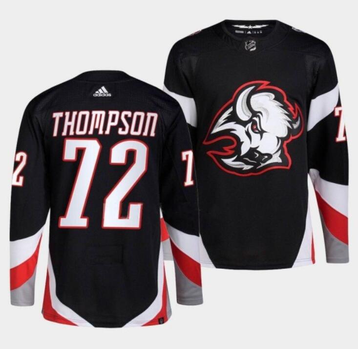 Youth Black Buffalo Sabres #72 Tage Thompson 2022/23 Stitched Jersey